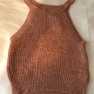 High Neck Tank Top with Sweater Look